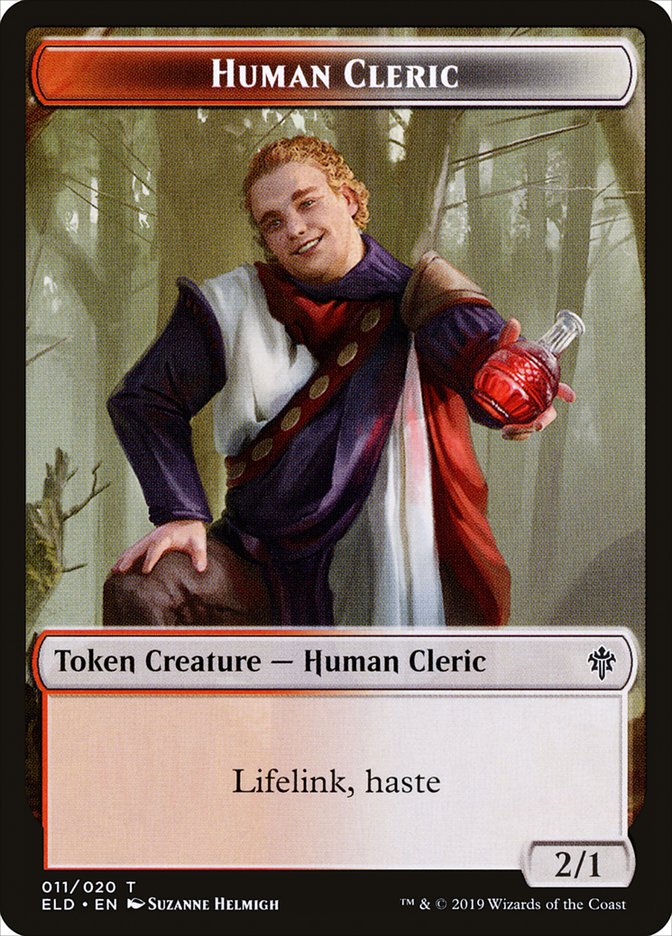 Human Cleric [Throne of Eldraine Tokens] | Jack's On Queen