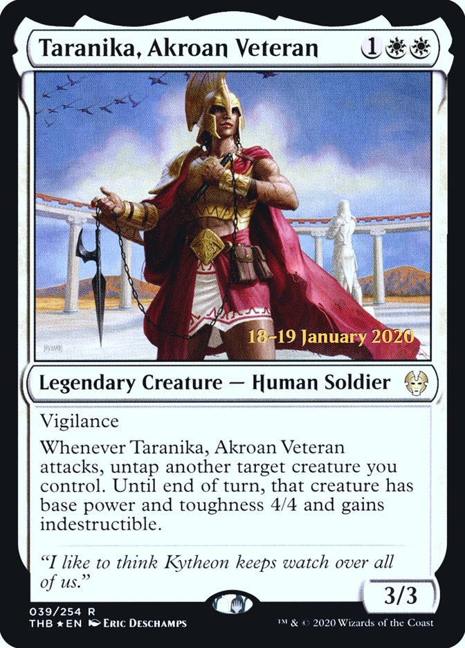 Taranika, Akroan Veteran [Theros Beyond Death Prerelease Promos] | Jack's On Queen