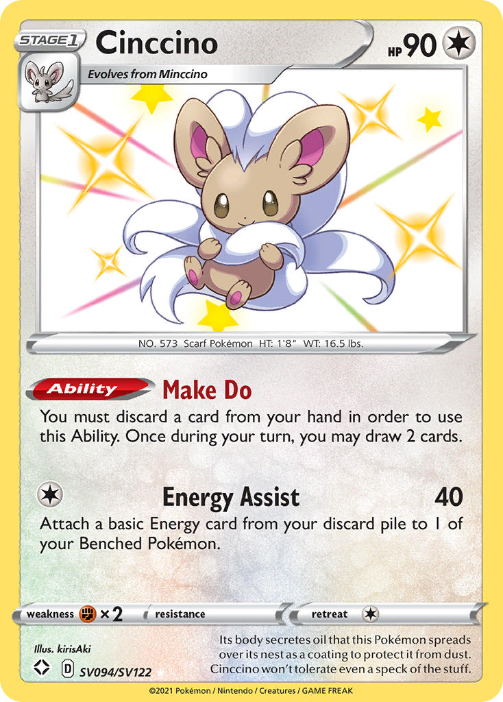 Cinccino (SV094/SV122) [Sword & Shield: Shining Fates] | Jack's On Queen