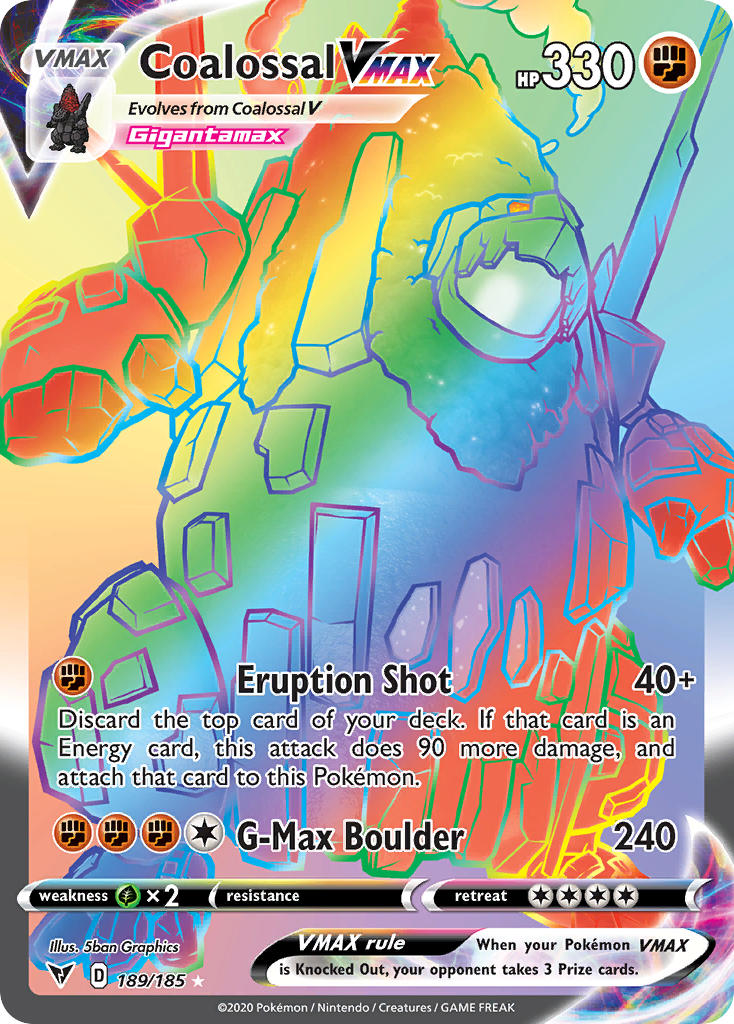 Coalossal VMAX (189/185) [Sword & Shield: Vivid Voltage] | Jack's On Queen