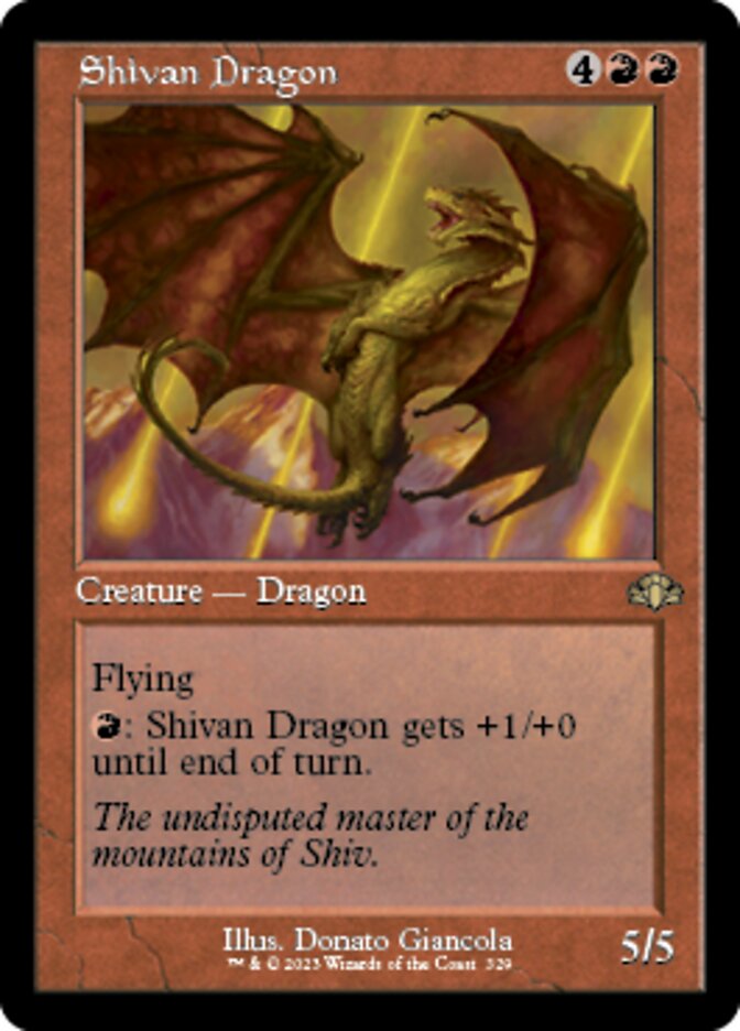 Shivan Dragon (Retro) [Dominaria Remastered] | Jack's On Queen