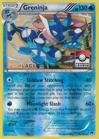 Greninja (40/122) (League Promo 3rd Place) [XY: BREAKpoint] | Jack's On Queen