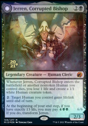 Jerren, Corrupted Bishop // Ormendahl, the Corrupted [Innistrad: Midnight Hunt Prerelease Promos] | Jack's On Queen