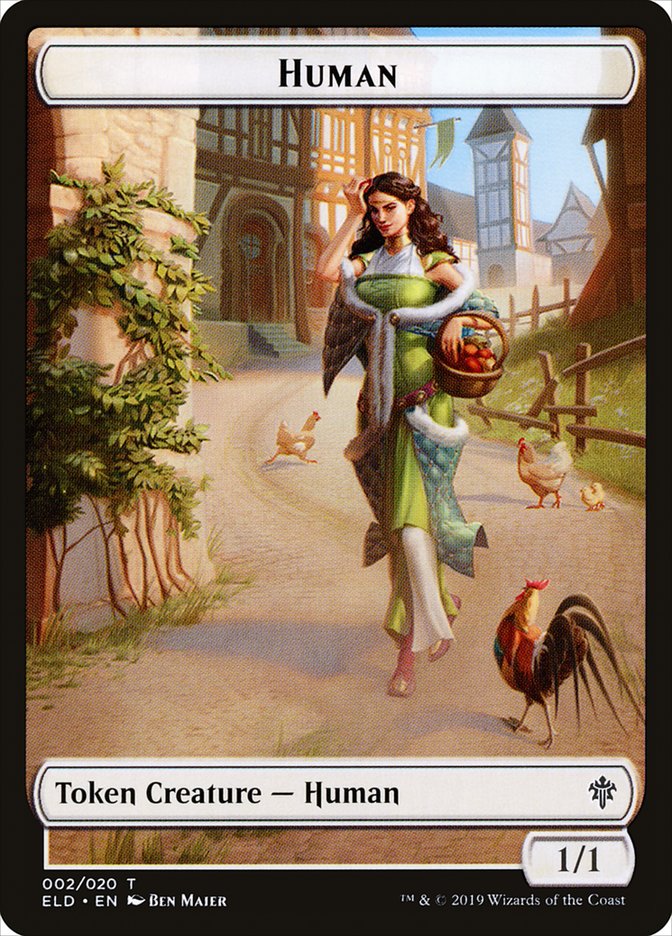 Human // Human Double-sided Token [Pioneer Challenger Decks 2022] | Jack's On Queen