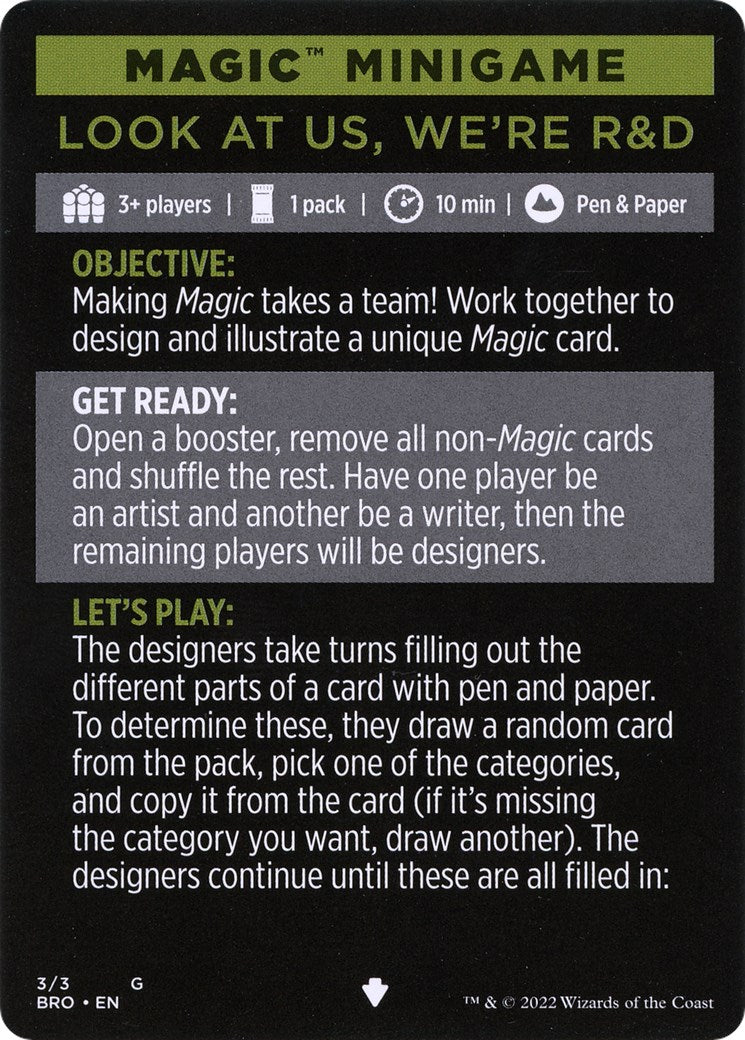 Look at Us, We're R&D (Magic Minigame) [The Brothers' War Minigame] | Jack's On Queen