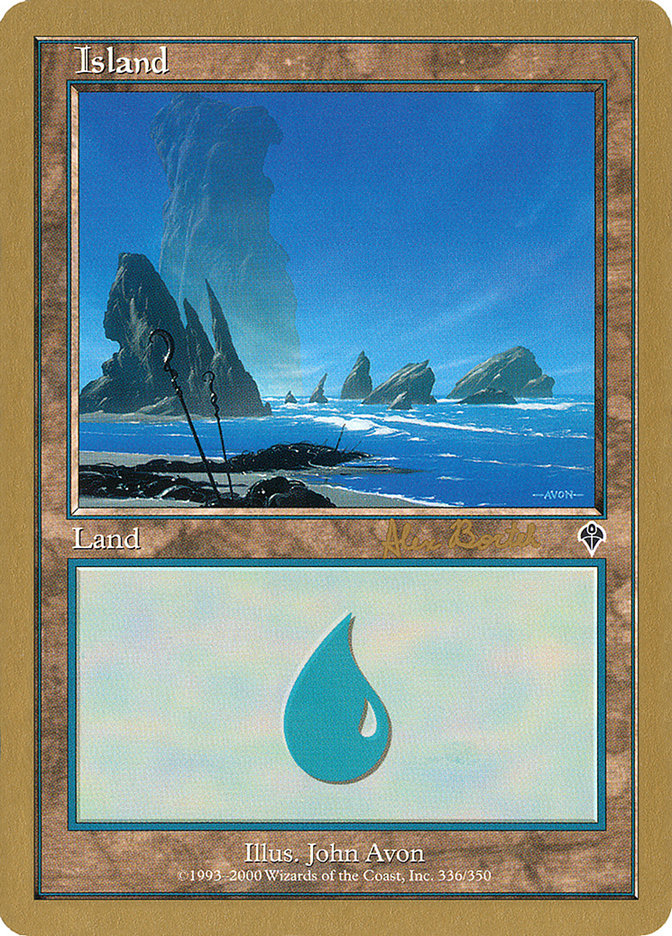 Island (ab336a) (Alex Borteh) [World Championship Decks 2001] | Jack's On Queen