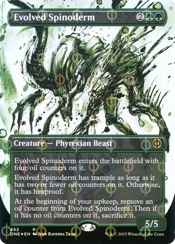 Evolved Spinoderm (Borderless Ichor Step-and-Compleat Foil) [Phyrexia: All Will Be One] | Jack's On Queen