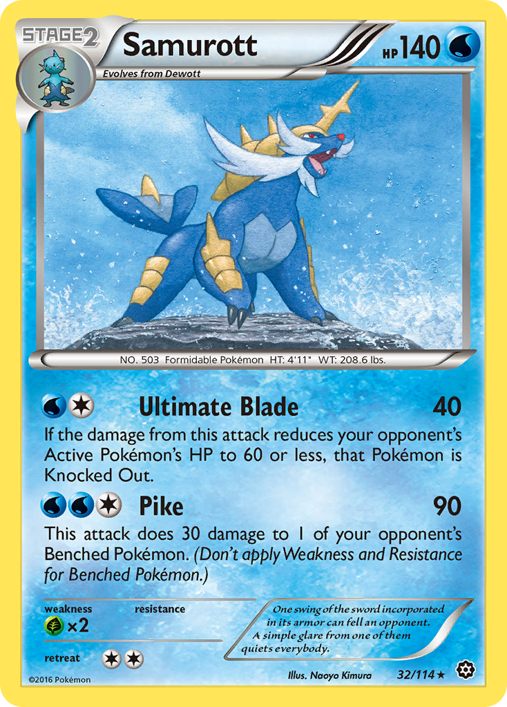 Samurott (32/114) [XY: Steam Siege] | Jack's On Queen