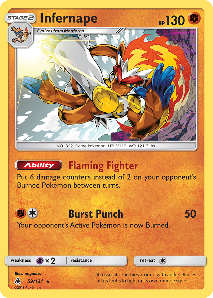 Infernape (59/131) [Sun & Moon: Forbidden Light] | Jack's On Queen