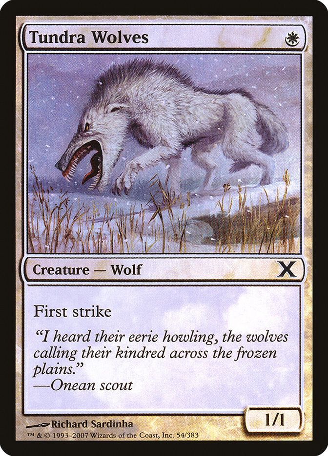 Tundra Wolves (Premium Foil) [Tenth Edition] | Jack's On Queen