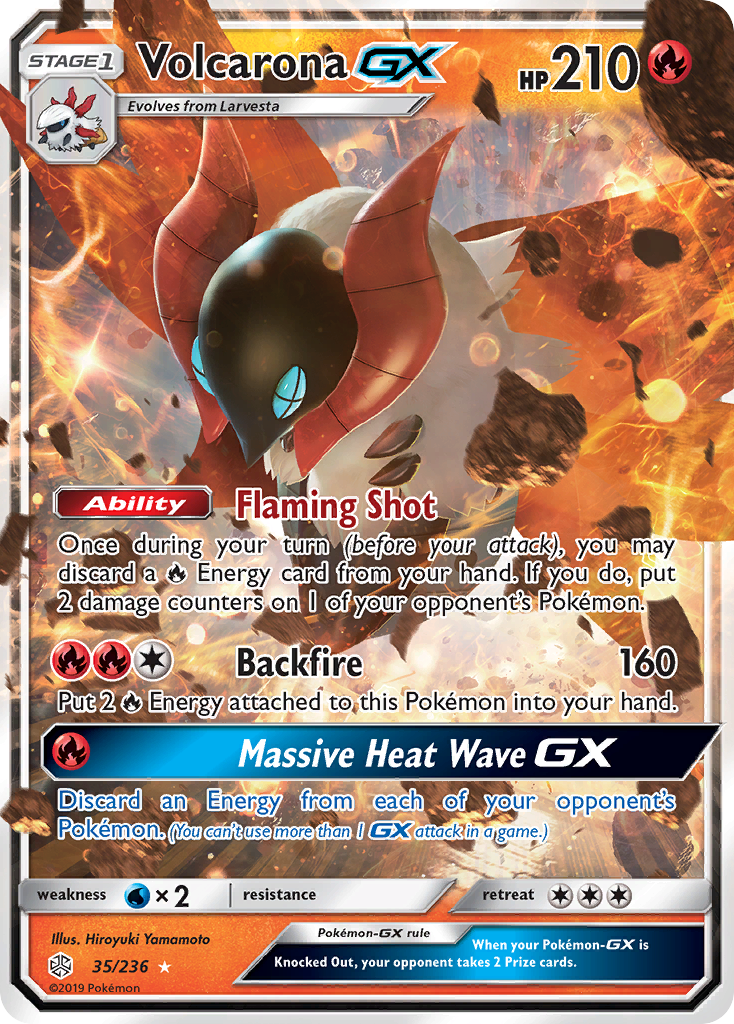 Volcarona GX (35/236) [Sun & Moon: Cosmic Eclipse] | Jack's On Queen