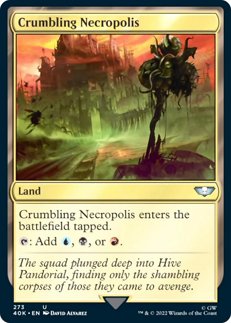 Crumbling Necropolis (Surge Foil) [Universes Beyond: Warhammer 40,000] | Jack's On Queen