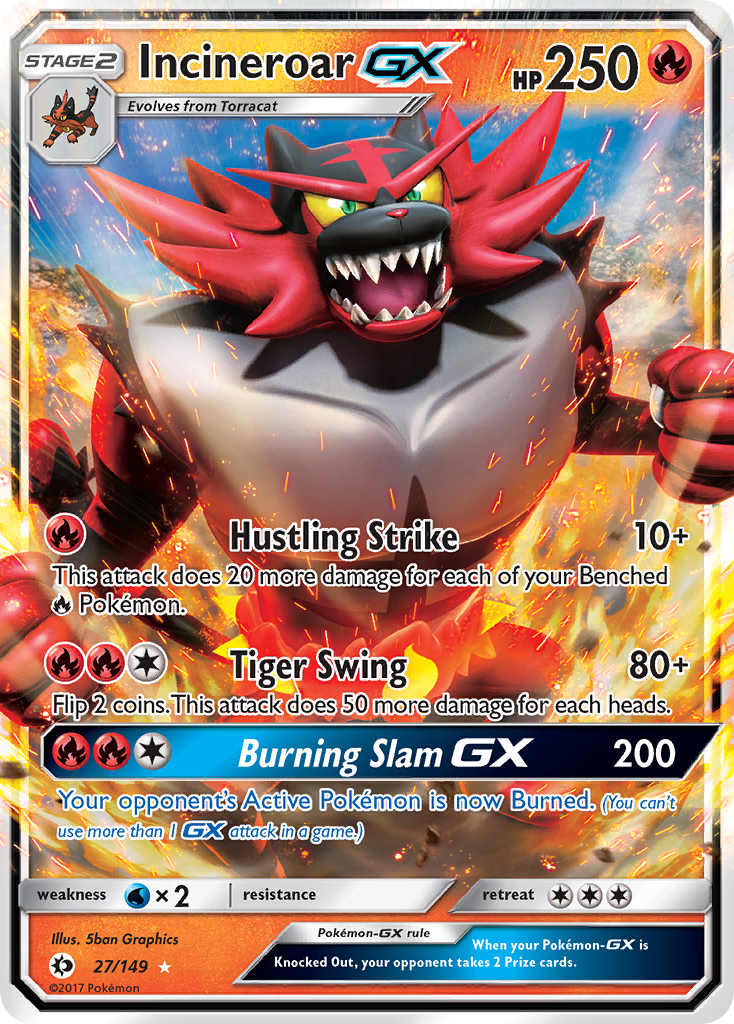 Incineroar GX (27/149) (Jumbo Card) [Sun & Moon: Base Set] | Jack's On Queen