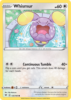 Whismur (135/185) [Sword & Shield: Vivid Voltage] | Jack's On Queen