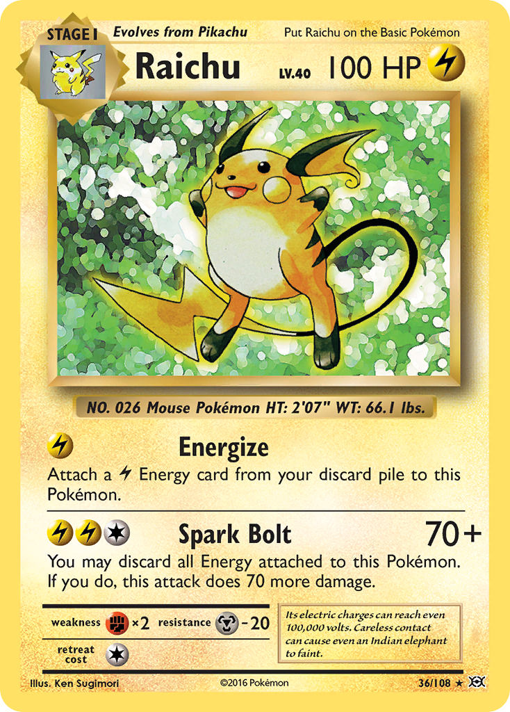 Raichu (36/108) [XY: Evolutions] | Jack's On Queen