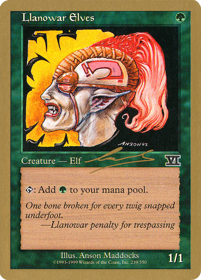 Llanowar Elves (Nicolas Labarre) [World Championship Decks 2000] | Jack's On Queen