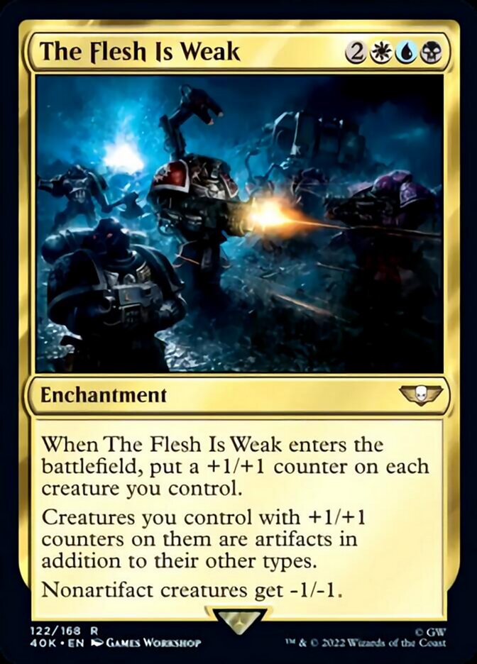The Flesh Is Weak (Surge Foil) [Universes Beyond: Warhammer 40,000] | Jack's On Queen