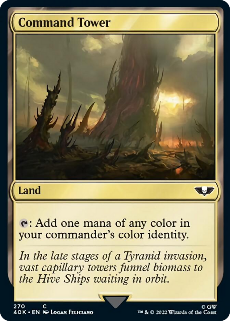 Command Tower (270) (Surge Foil) [Universes Beyond: Warhammer 40,000] | Jack's On Queen