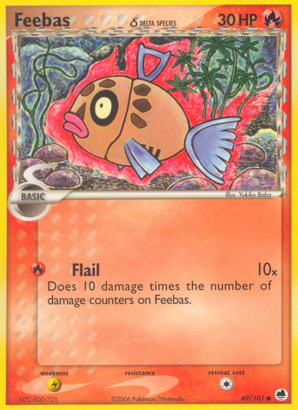 Feebas (49/101) (Delta Species) [EX: Dragon Frontiers] | Jack's On Queen