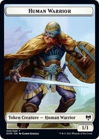 Human Warrior // Emblem - Kaya, the Inexorable Double-sided Token [Kaldheim Tokens] | Jack's On Queen