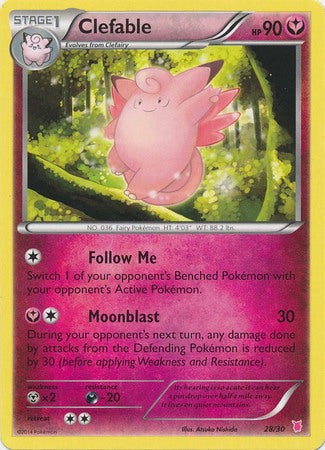 Clefable (28/30) [XY: Trainer Kit 1 - Wigglytuff] | Jack's On Queen