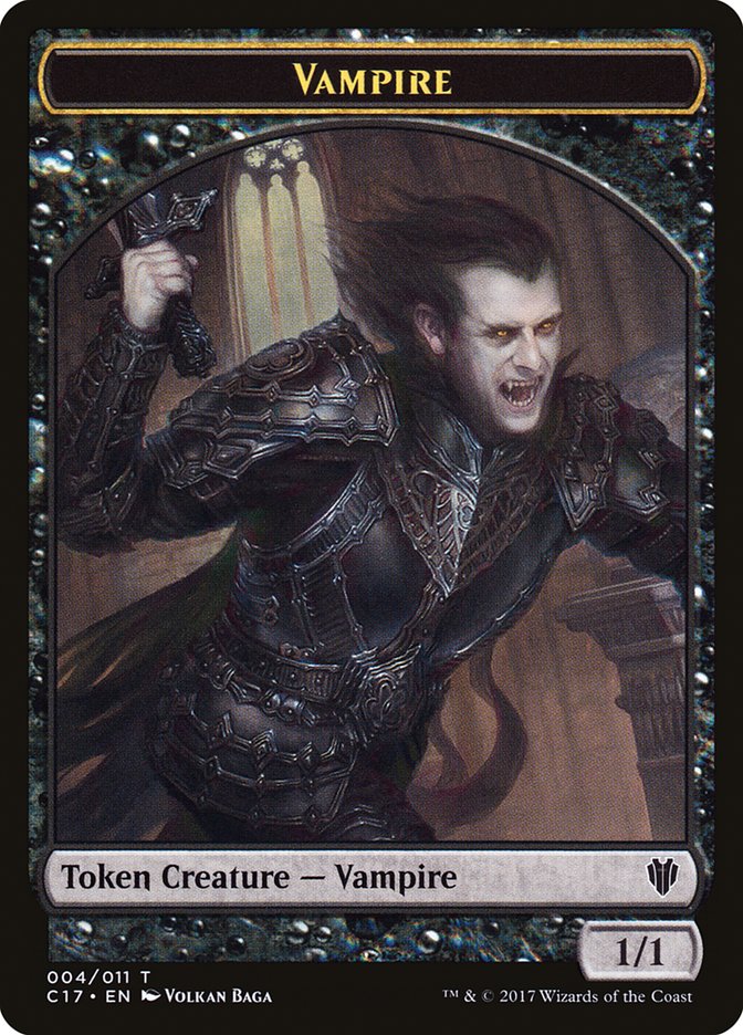 Bat // Vampire Double-sided Token [Commander 2017 Tokens] | Jack's On Queen