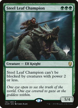 Steel Leaf Champion [Dominaria Promos] | Jack's On Queen