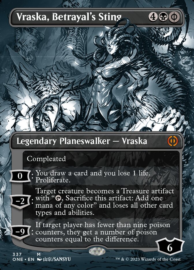 Vraska, Betrayal's Sting (Borderless Manga) [Phyrexia: All Will Be One] | Jack's On Queen