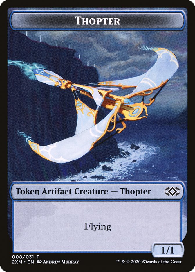 Myr (024) // Thopter (008) Double-sided Token [Double Masters Tokens] | Jack's On Queen