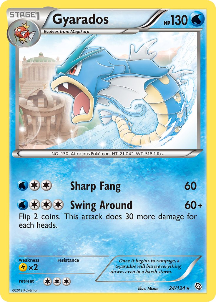 Gyarados (24/124) (Cosmos Holo) (Blister Exclusive) [Black & White: Dragons Exalted] | Jack's On Queen