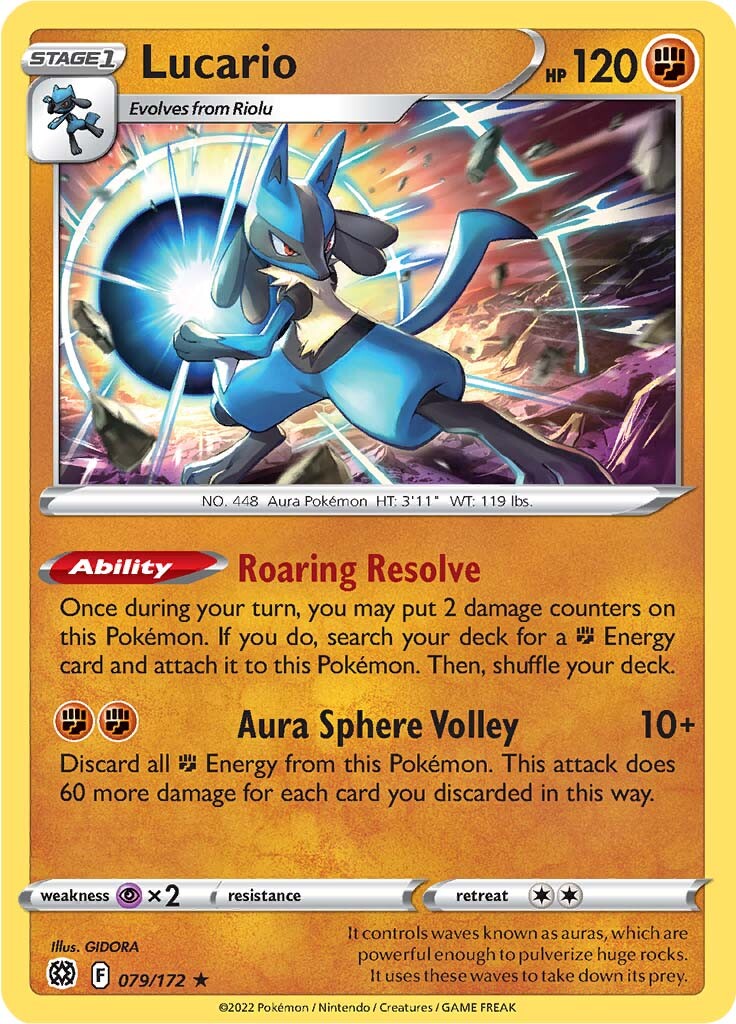 Lucario (079/172) (Theme Deck Exclusive) [Sword & Shield: Brilliant Stars] | Jack's On Queen