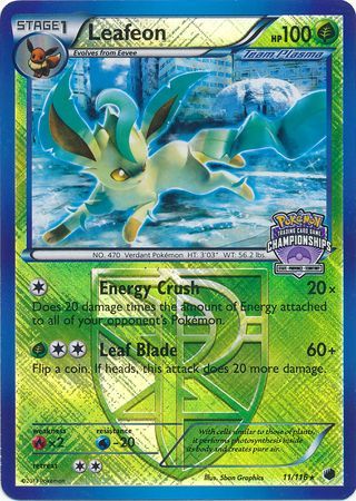 Leafeon (11/116) (States Championship Promo) [Black & White: Plasma Freeze] | Jack's On Queen