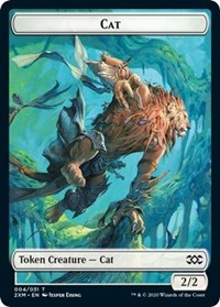 Cat // Copy Double-sided Token [Double Masters Tokens] | Jack's On Queen