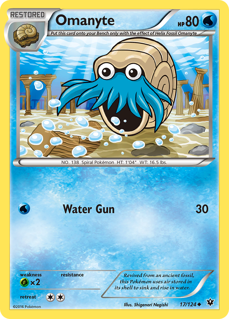 Omanyte (17/124) [XY: Fates Collide] | Jack's On Queen