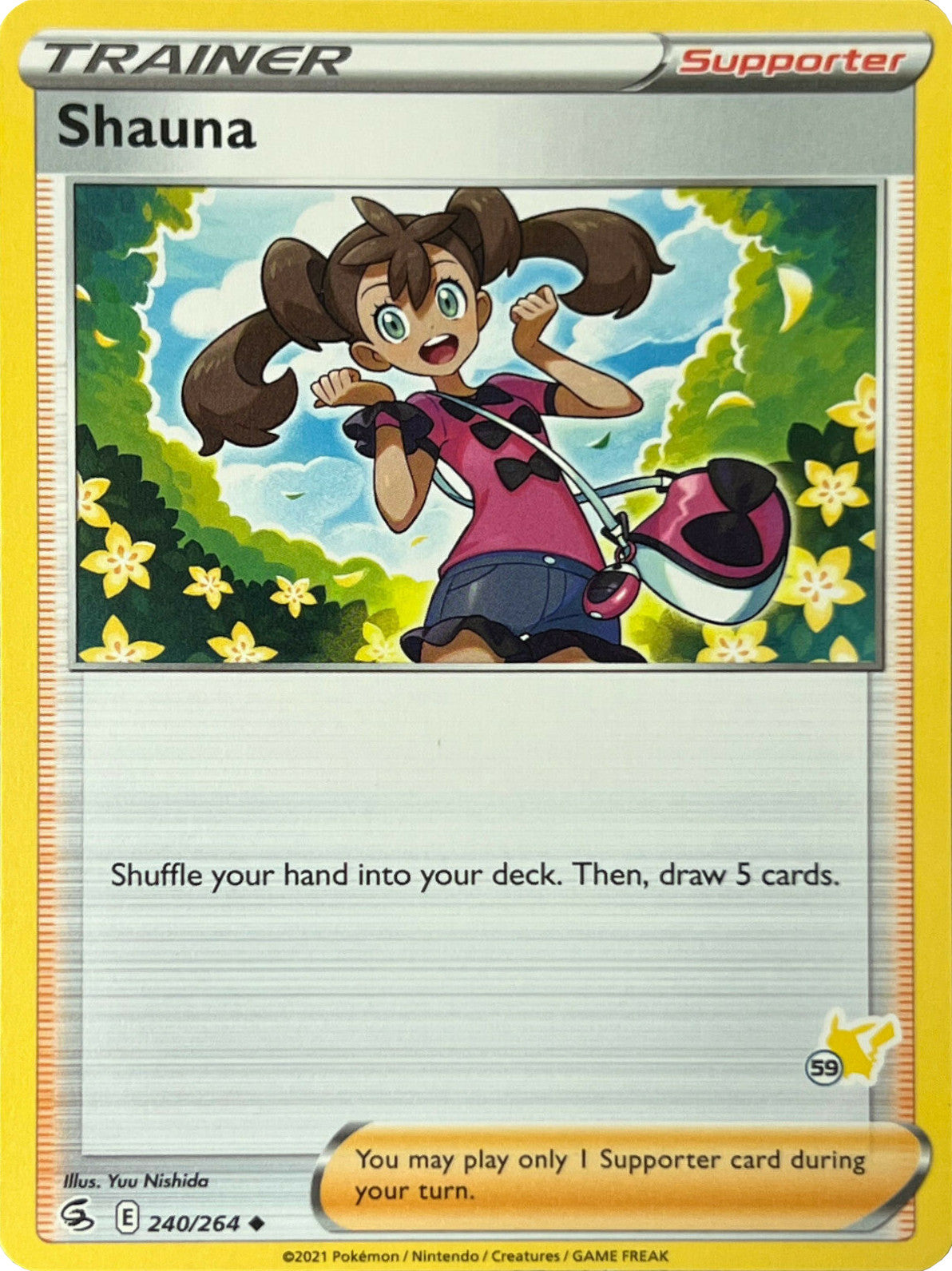 Shauna (240/264) (Pikachu Stamp #59) [Battle Academy 2022] | Jack's On Queen