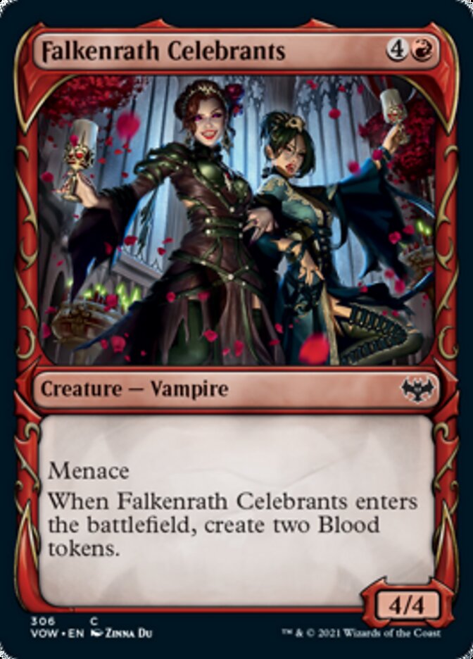 Falkenrath Celebrants (Showcase Fang Frame) [Innistrad: Crimson Vow] | Jack's On Queen