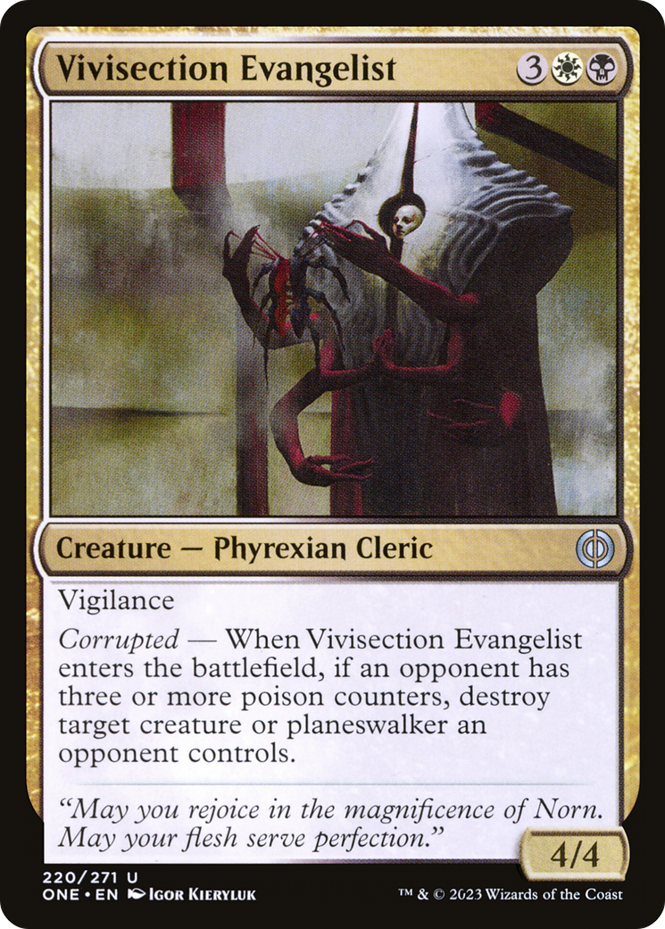 Vivisection Evangelist [Phyrexia: All Will Be One] | Jack's On Queen