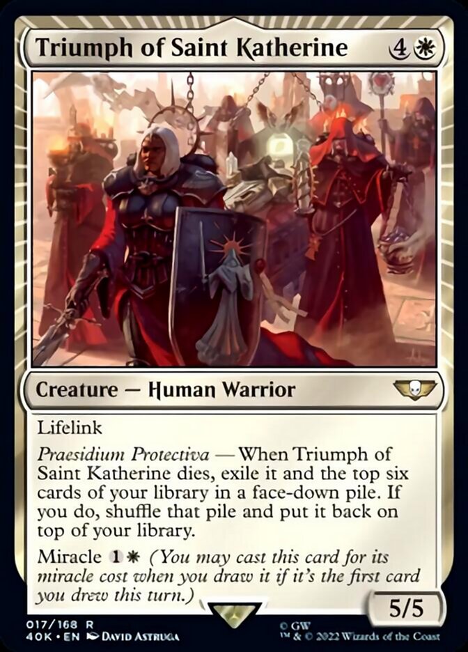 Triumph of Saint Katherine (Surge Foil) [Universes Beyond: Warhammer 40,000] | Jack's On Queen