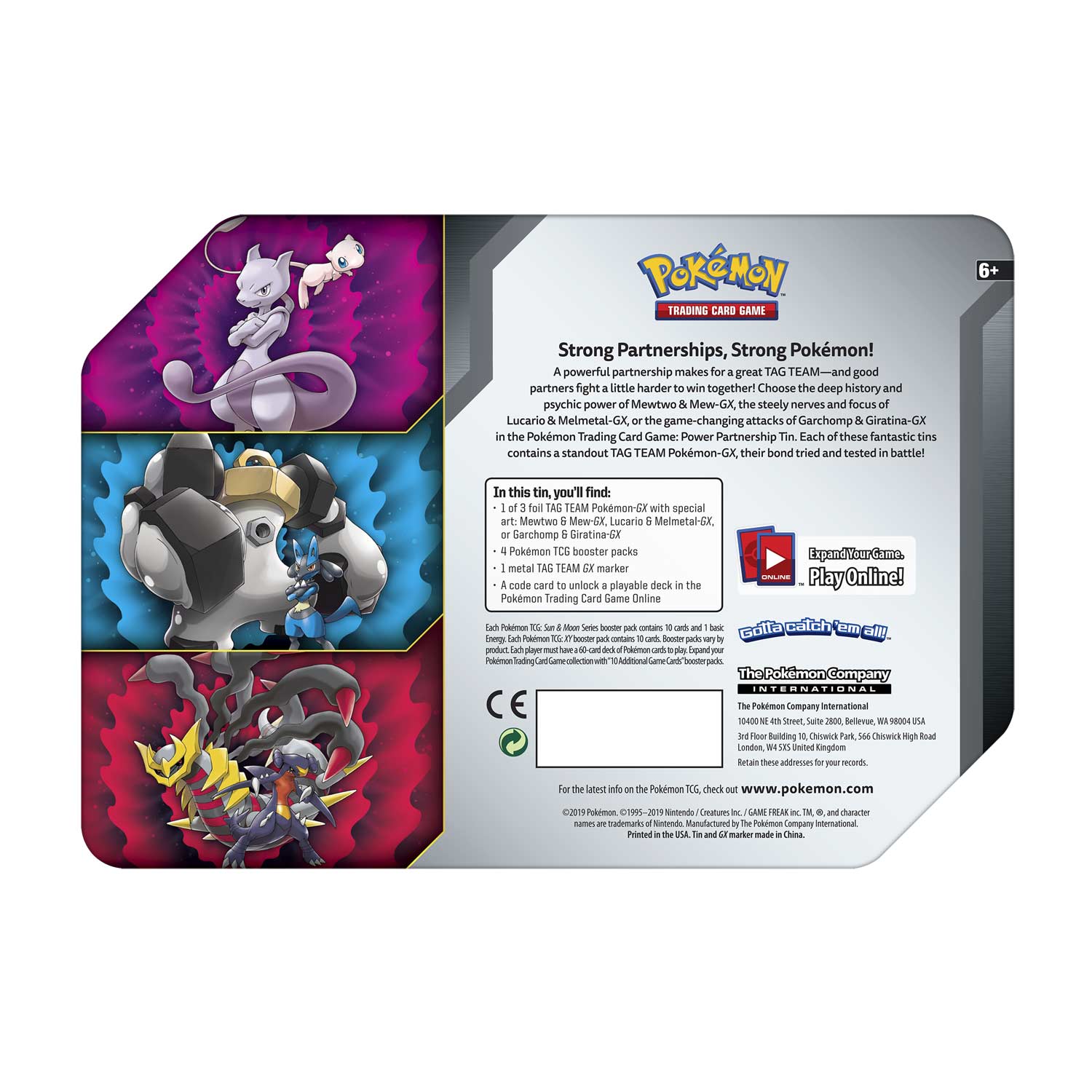 Sun & Moon: Unified Minds - Power Partnership Tin (Mewtwo & Mew GX) | Jack's On Queen