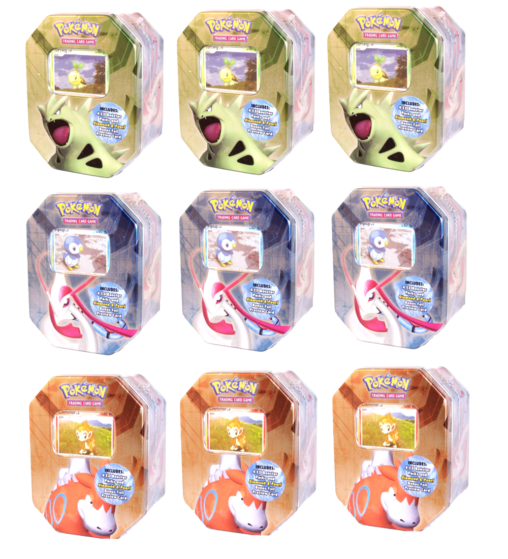 EX - Collector's Tin Display (Piplup, Chimchar & Turtwig) | Jack's On Queen