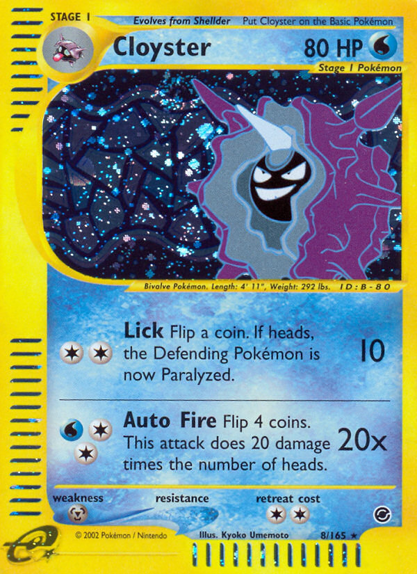 Cloyster (8/165) [Expedition: Base Set] | Jack's On Queen