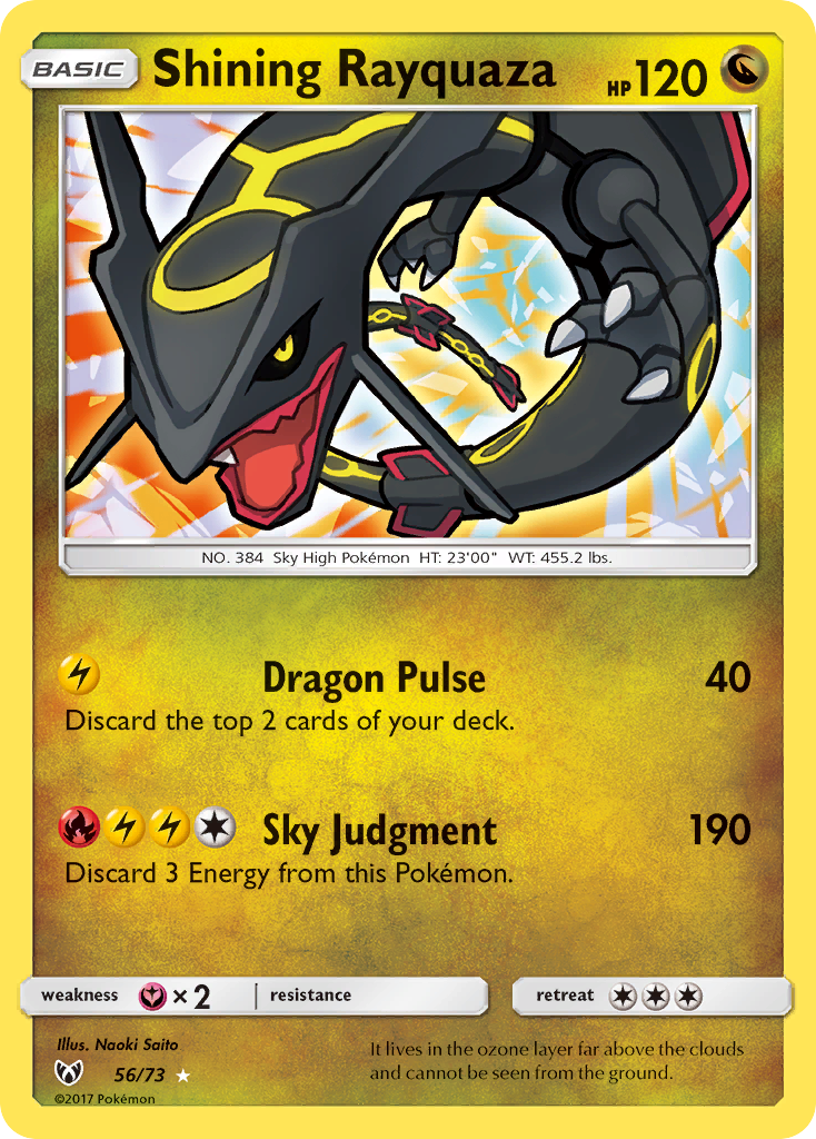 Shining Rayquaza (56/73) [Sun & Moon: Shining Legends] | Jack's On Queen