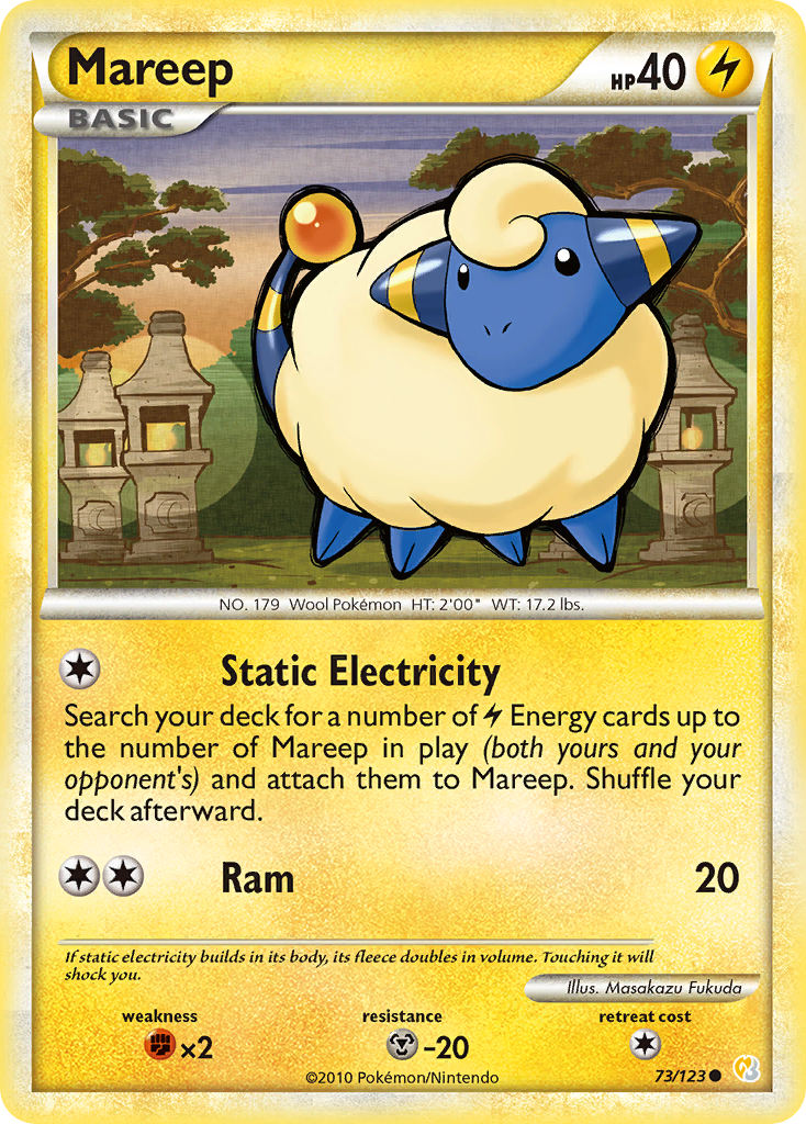 Mareep (73/123) [HeartGold & SoulSilver: Base Set] | Jack's On Queen
