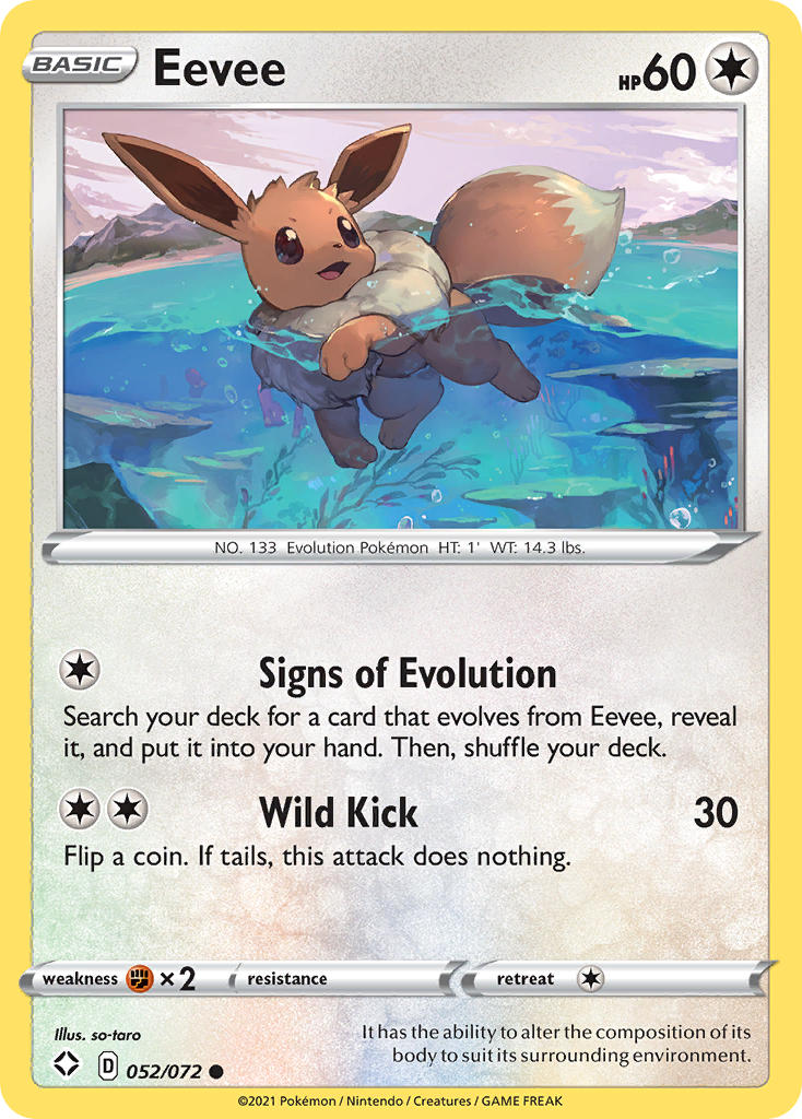 Eevee (052/072) [Sword & Shield: Shining Fates] | Jack's On Queen