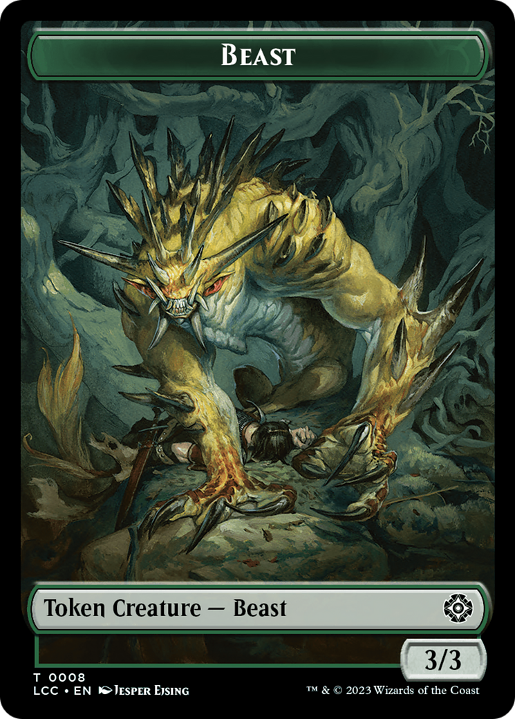 Beast // Merfolk (0003) Double-Sided Token [The Lost Caverns of Ixalan Commander Tokens] | Jack's On Queen
