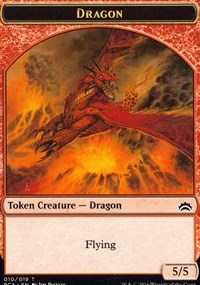 Dragon // Saproling Double-sided Token [Planechase Anthology Tokens] | Jack's On Queen