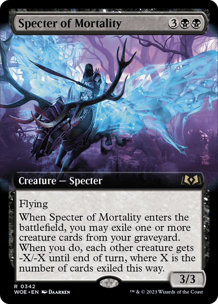 Specter of Mortality (Extended Art) [Wilds of Eldraine] | Jack's On Queen