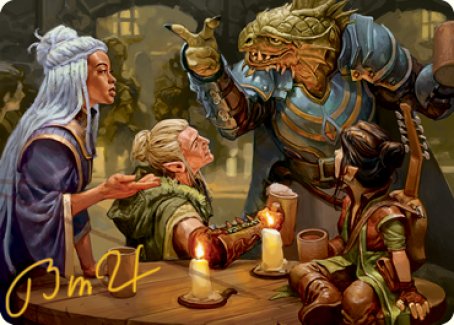 You Meet in a Tavern Art Card (Gold-Stamped Signature) [Dungeons & Dragons: Adventures in the Forgotten Realms Art Series] | Jack's On Queen