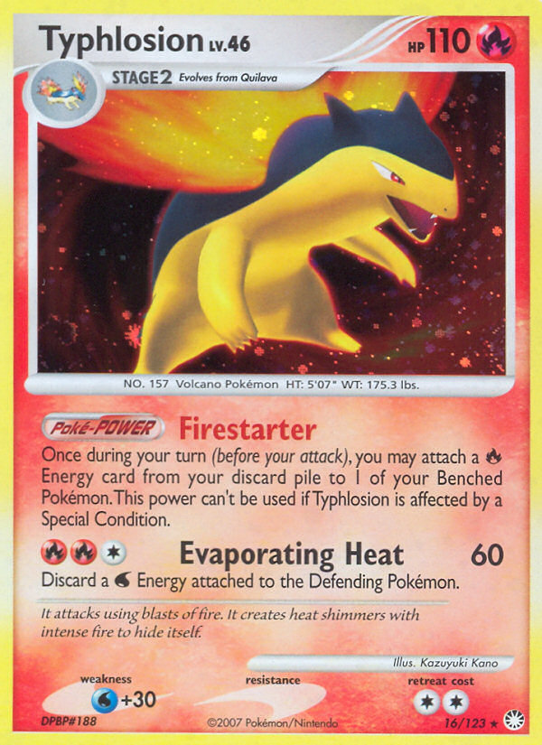 Typhlosion (16/123) [Diamond & Pearl: Mysterious Treasures] | Jack's On Queen