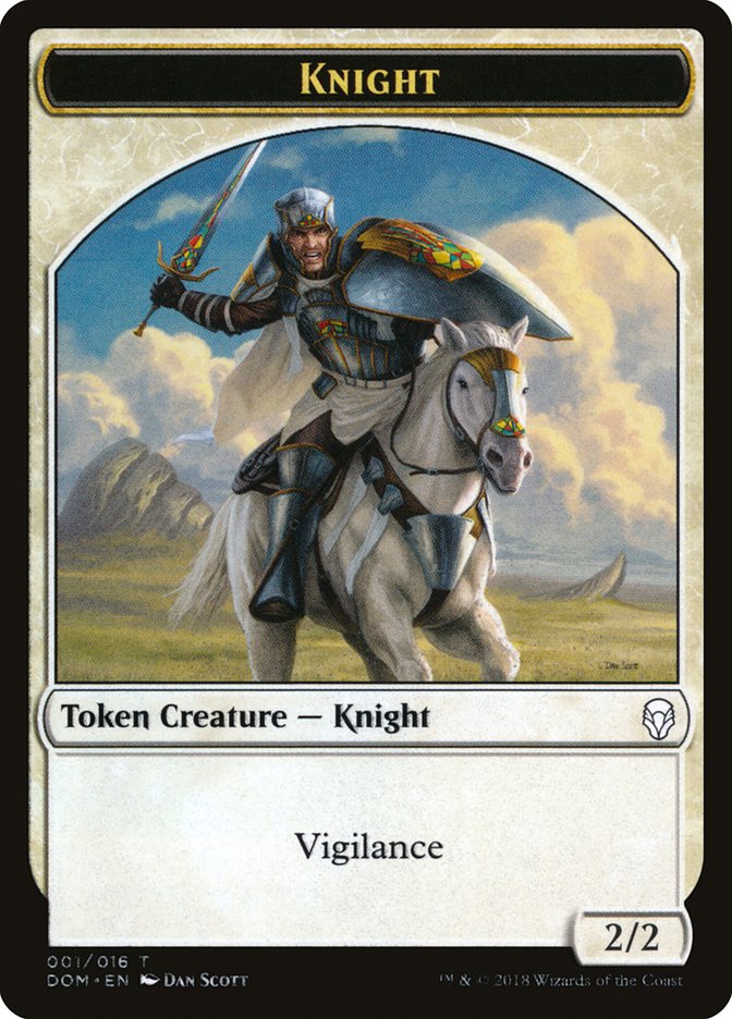 Knight (001/016) [Dominaria Tokens] | Jack's On Queen